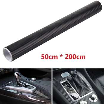 

Carbon Fiber Car Film Sticker Foil Roll 3D Decals 50x200cm High Quality