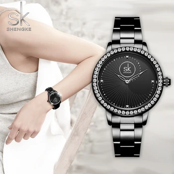 

Shengke Top Brand Luxury Ladies Crystal Watches Fashion Quartz Waterproof Girls Clock Female Wrist Watch Gift Relogio Feminino