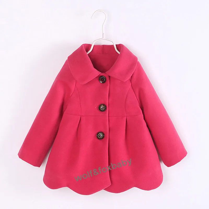 Пальто для детей от 2 до 8 лет розница Одежда утолщенная с длинным рукавом и бантом для детей Весна Осень Зима