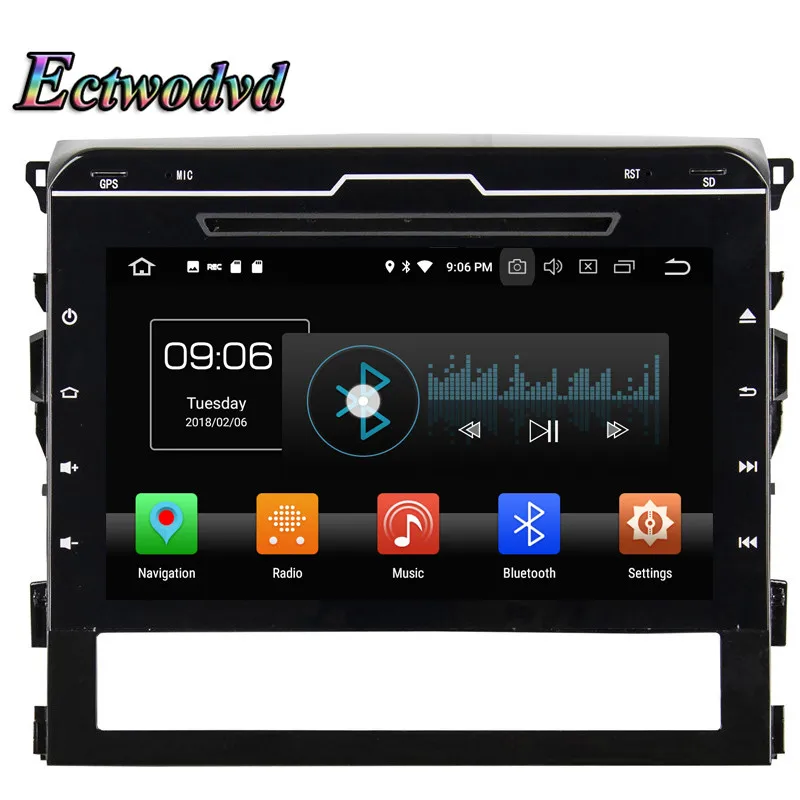 Excellent Ectwodvd Octa Core 4G RAM 64G ROM Android 9.0 Car Multimedia DVD Player GPS HeadUnit for Toyota Land Cruiser 2016 2017 2018- 13