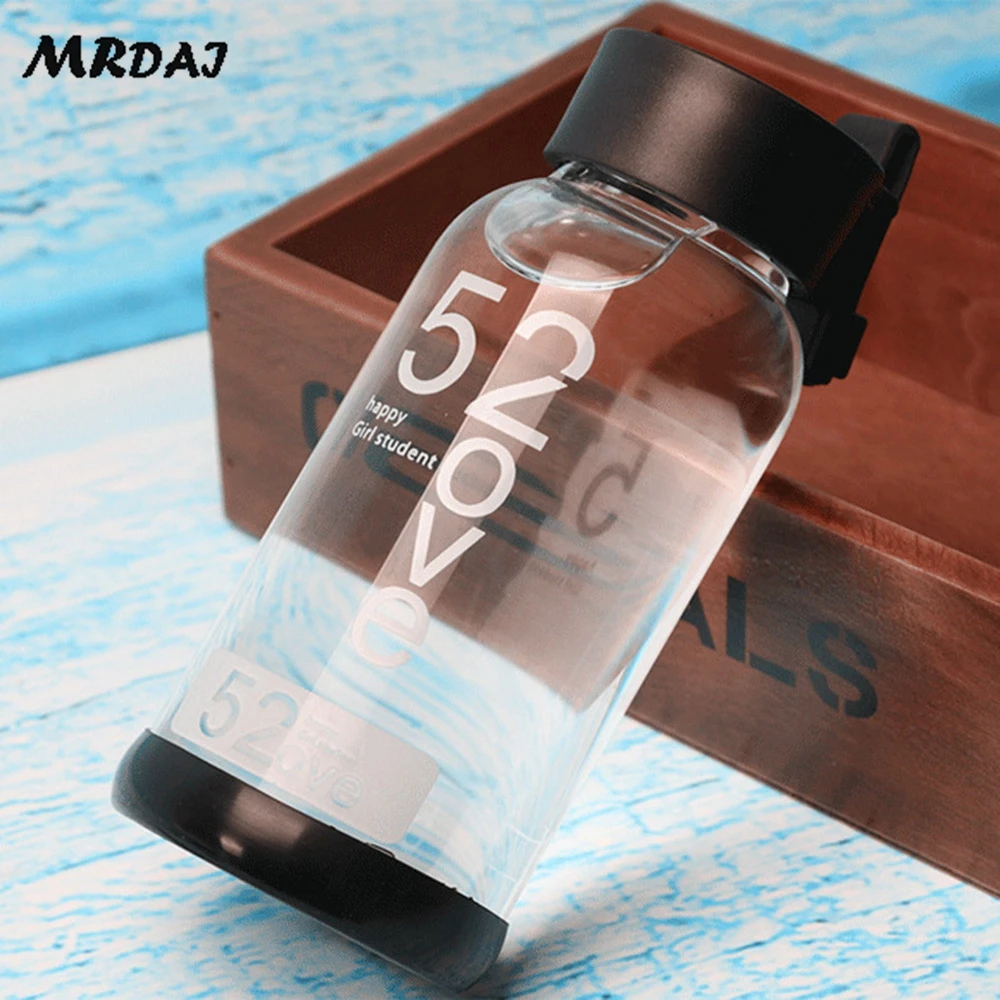 

My Bottle Portable 520 Water Glass Jar with Handle Sports Water Bottle Glass Direct Drinking Juice Milk Bottles Outdoor Bottle