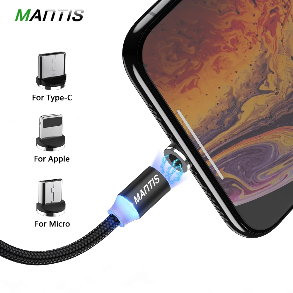 

MANTIS Magnetic Micro USB Cable For iPhone Samsung Type-c Charging Charge Magnet Charger Adapter USB Type C Mobile Phone Cables