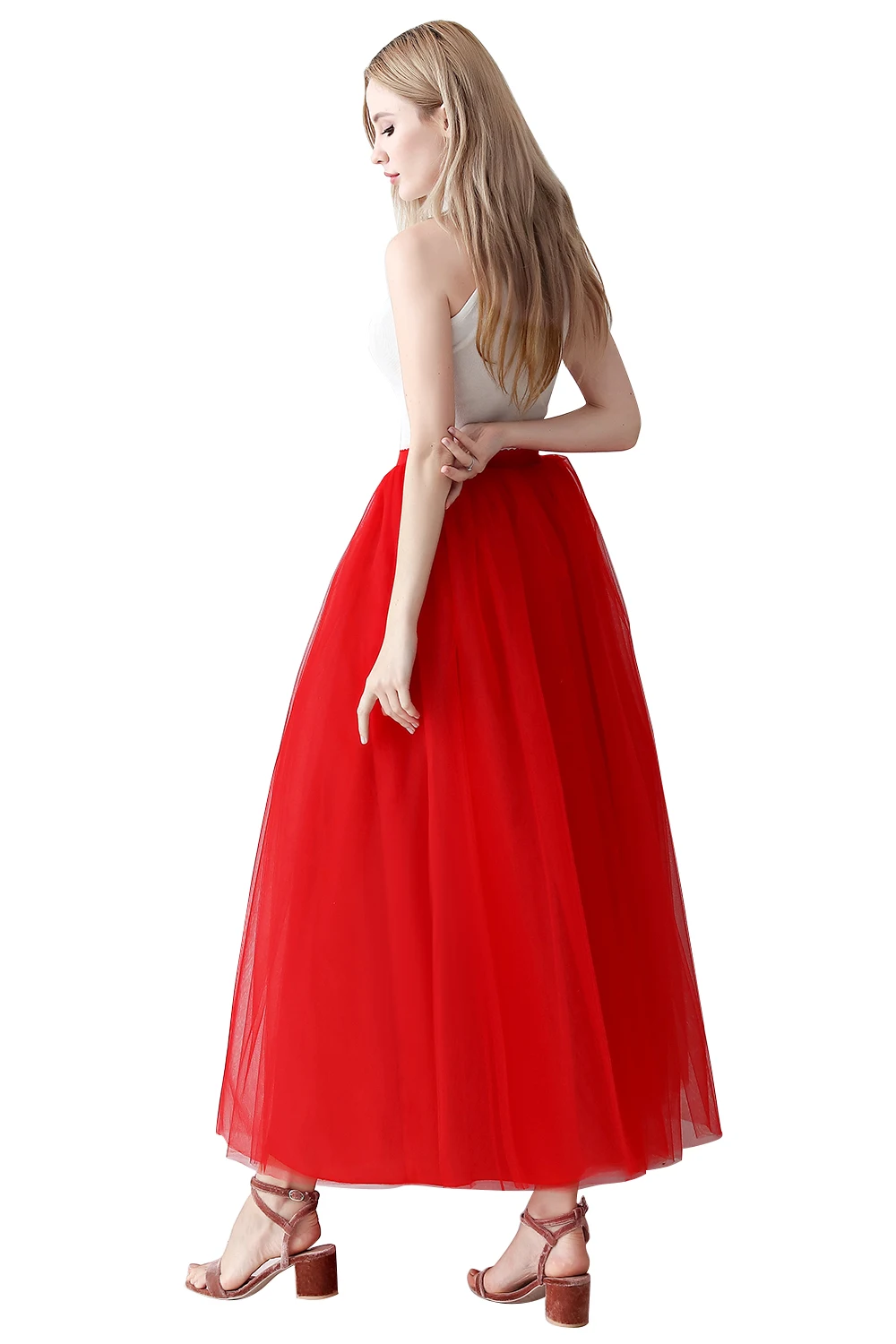 Women 5 layer Floor Length 100cm 2019 Adult Long Red Tutu Tulle Underskirt A Line Petticoat Plus Size Skirt Wedding Accessories