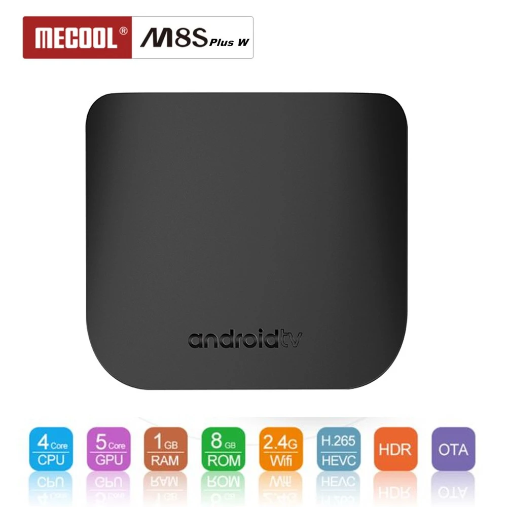 

MECOOL M8S Plus W Smart TV Box Android 7.1 Amlogic SoC Quad core 1GB 8GB Set Top Box 2.4G Wifi 4K USB2.0 Ultra Thin Media Player
