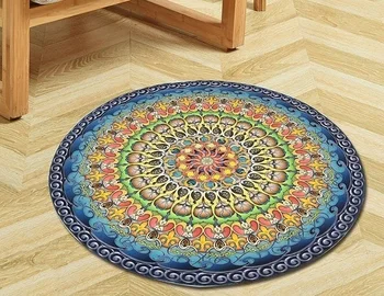 

Europe Round Round Rugs Living Room Doormat Carpets Door Floor Mat for Bedroom Carpet Non-Slip Play Carpet Computer Chair mat