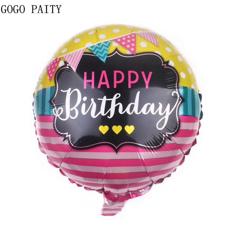 GOGO PAITY новые 18-дюймовые воздушные шары с днем рождения для украшения дня высокого