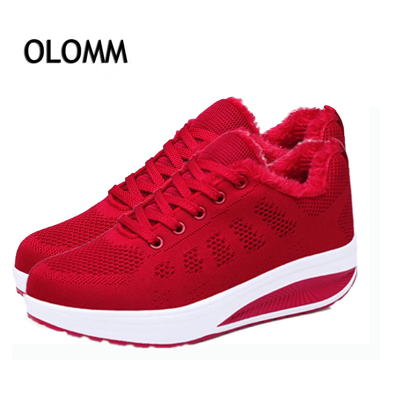 

2018 Winter Shoes Woman Fleeces Ladies Shoes Casual Sneakers Women Warm Female Trainers Velvet Swing Shoes sapato feminino