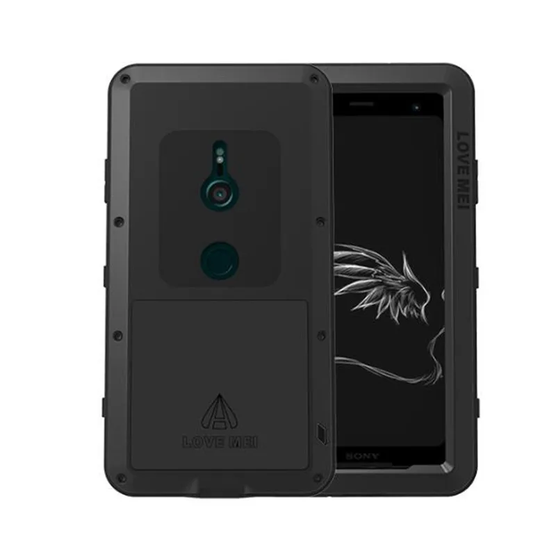 Металлический Алюминиевый Чехол LOVE MEI для Sony Xperia XZ3 мощный противоударный