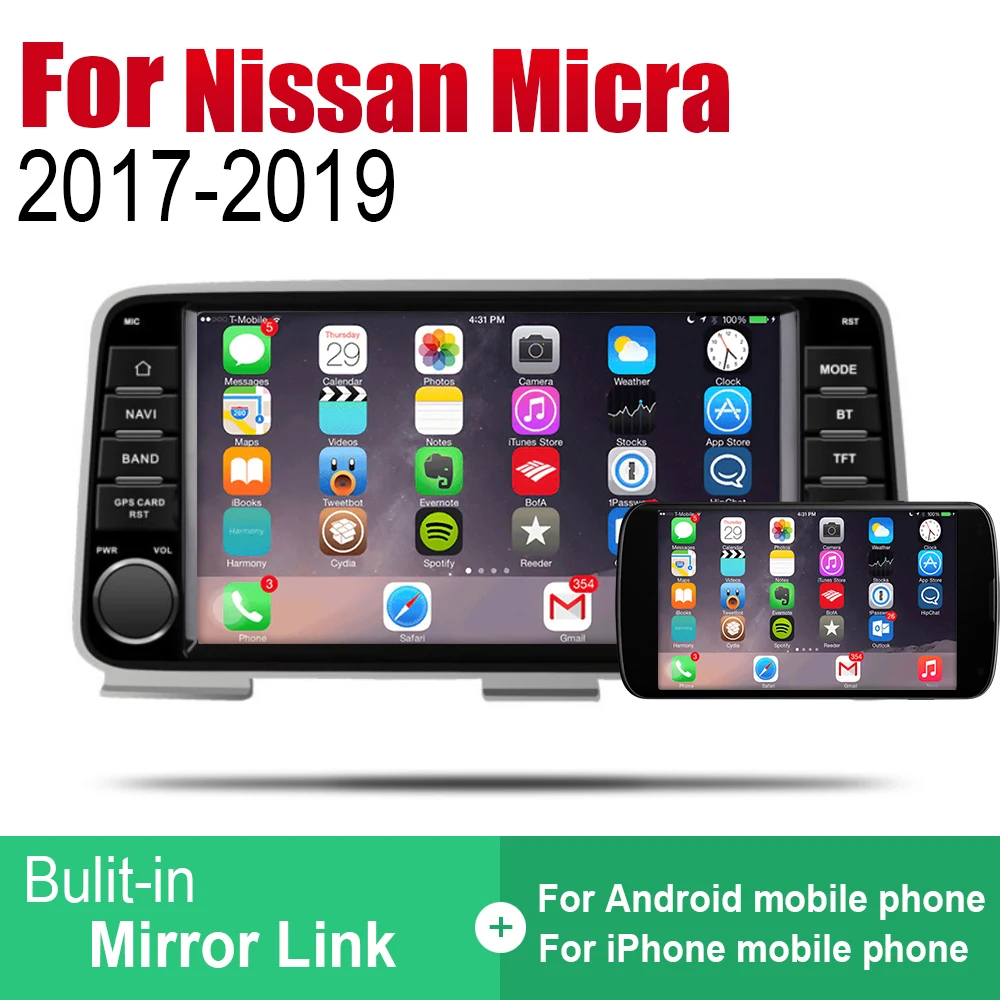 ZaiXi Android автомобильный Радио Стерео gps навигация для Nissan Micra~ Bluetooth wifi 2din автомобильный Радио стерео Мультимедийный Плеер