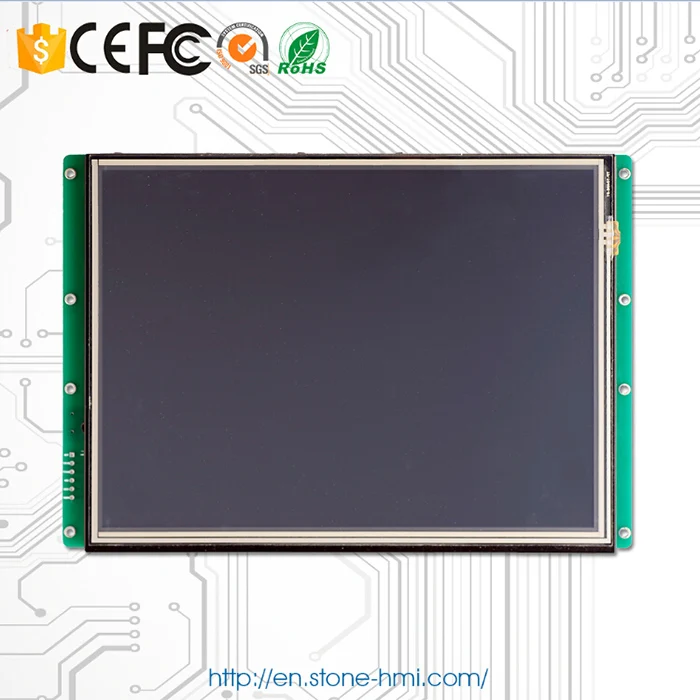 LCD Touch Panel 10 inch with Driver + Controller + RS232 USB UART Port Support Any MCU