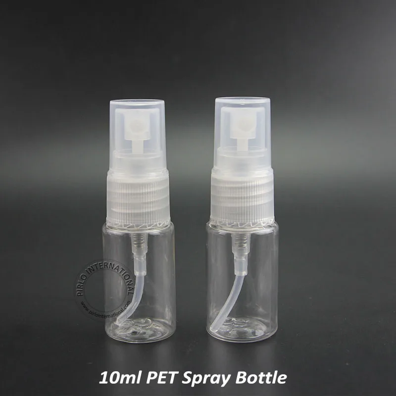 

Practical Makeup Tools! 50 x 10ml Empty Plastic Spray Bottle, Refillable Small PET Atomizer, Perfume Sample Container, Clear Top