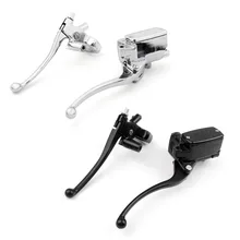 Sale 1″ Handlebar Control Reservoir 14mm Bore Brake Clutch Levers Motorycycle For Honda VT250 NV600 NV400 NV750C2 VF750 VT1100