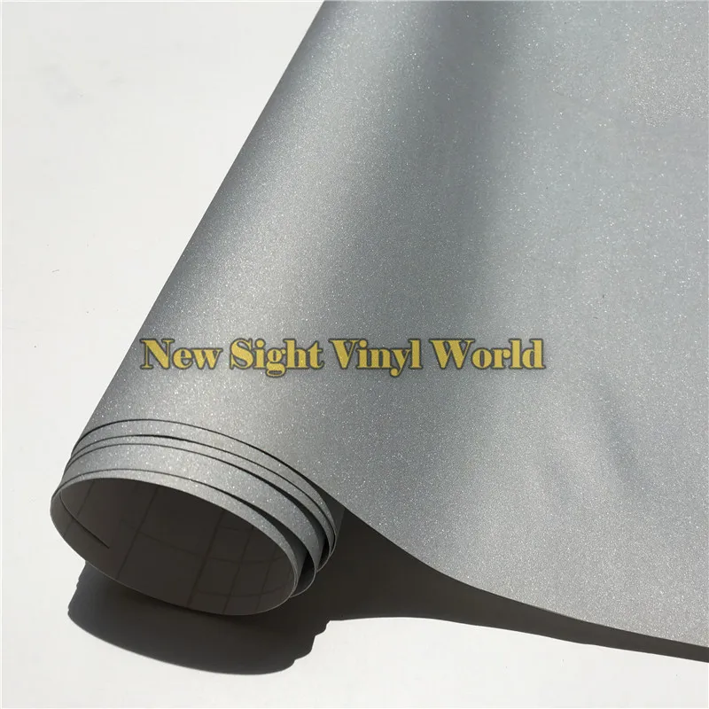 High Quality Sparkle Silver Sandy Bling Vinyl Wrapping Film Decal Bubble Free For Phone Laptop Cover Size:1.52*30M | Автомобили и