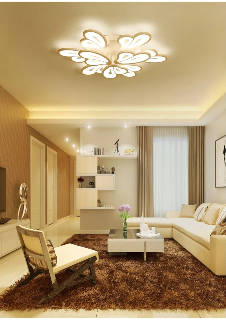 Светодиодный светильник для гостиной, спальни, столовой, современный акриловый светодиодный светильник
