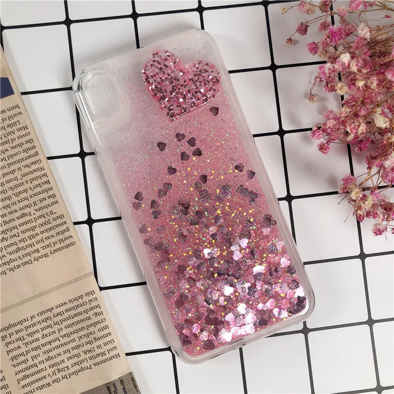 on Honor 8S Glitter Liquid Cover Silicone Soft Case for Huawei Honor 8S 8 S S8 KSE-LX9 Phone Bags Y5 2019 Qicksand Star Cases