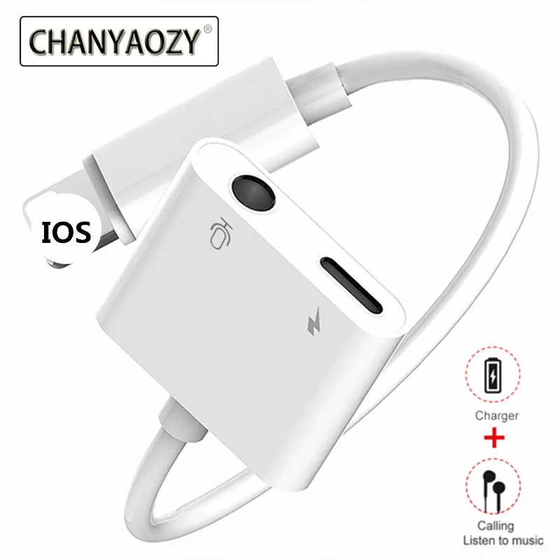 

3.5mm Headphone Jack Audio Converter Splitter Earphone Aux Lighting Plug Charger For iPhone 6 7 8 plus X XS XR MAX IOS Adapter