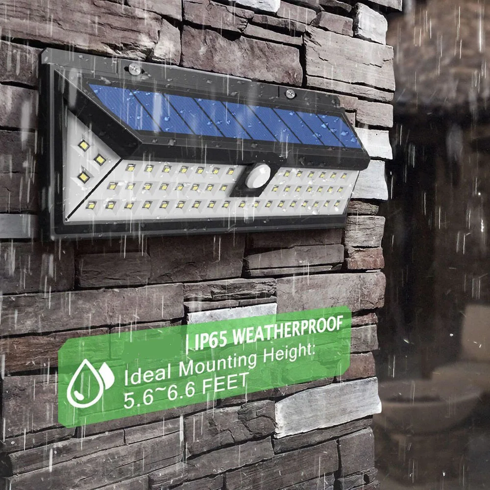 

118 High Bright Solar LED Lights, Solar Powered Motion Sensor Lamp Waterproof Wall Lights for Outside Doors, Garden, Pathway