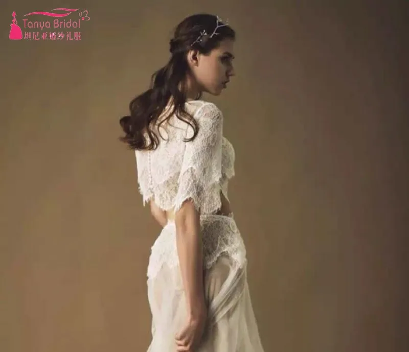 Bohemian Wedding Bride Jacket With Half 