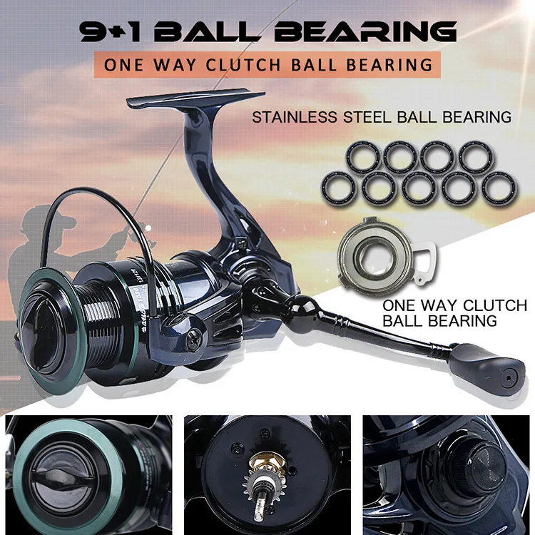 

Metal Fishing Reel Coil Spinning Reels and Shallow Spool Three models 4000/2000/3000 Series 6.3:1 11BB Cast precision