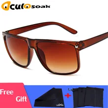 2019 New Fashion Vintage Flat Top Sunglasses Women Brand Designe Square Sun Glasses Female Men Oversized Shades UV400