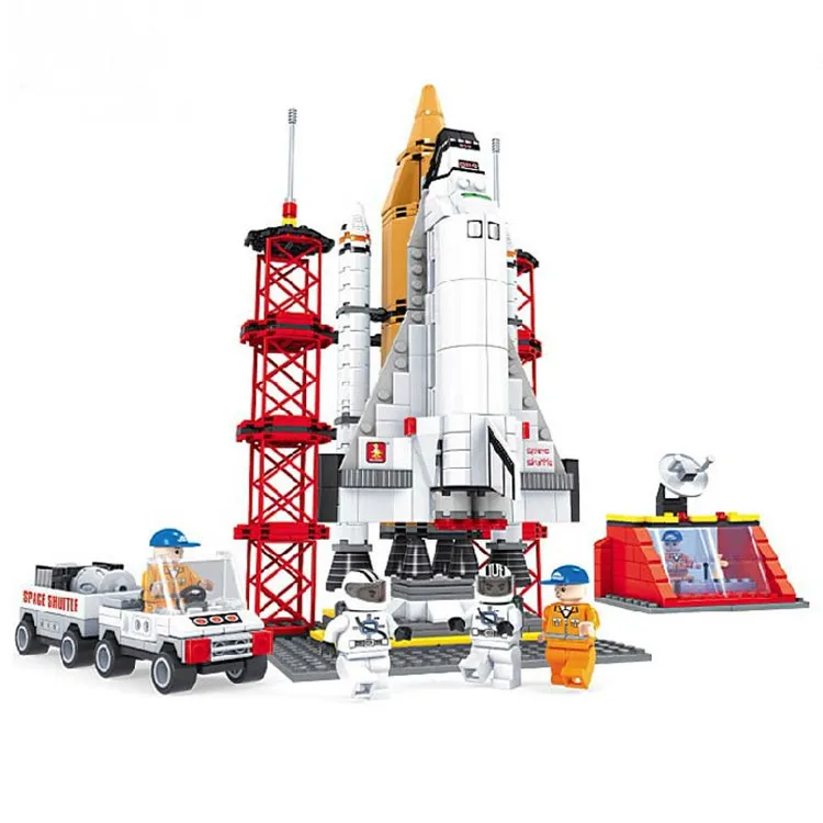 Miniature Space Shuttle Launching Base Plastic model Building Blocks 560PCS educaitonal toys for