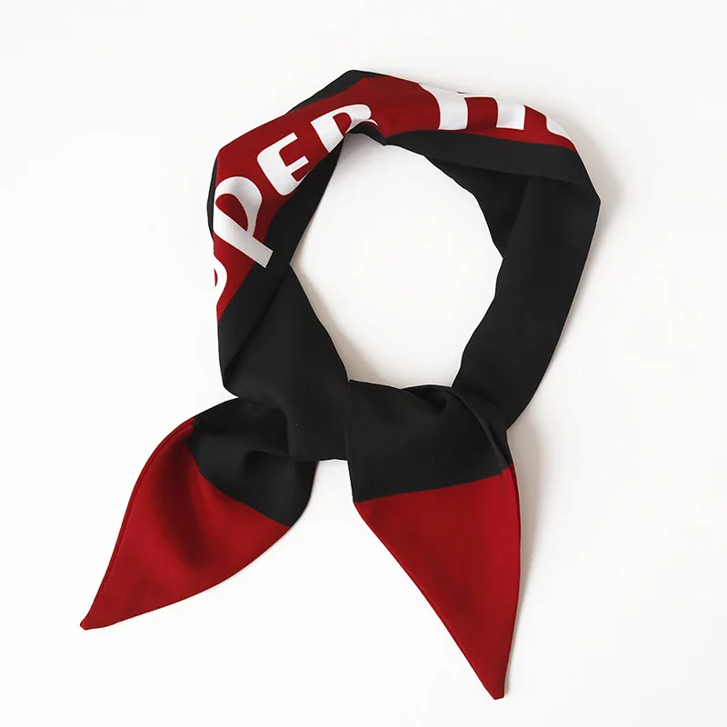 

Yishine 10x87cm 8 colors Women Sharp-angle Scarf Letters Neckerchief Print Long Wraps Scarves Shawl Handkerchief Bag Decor