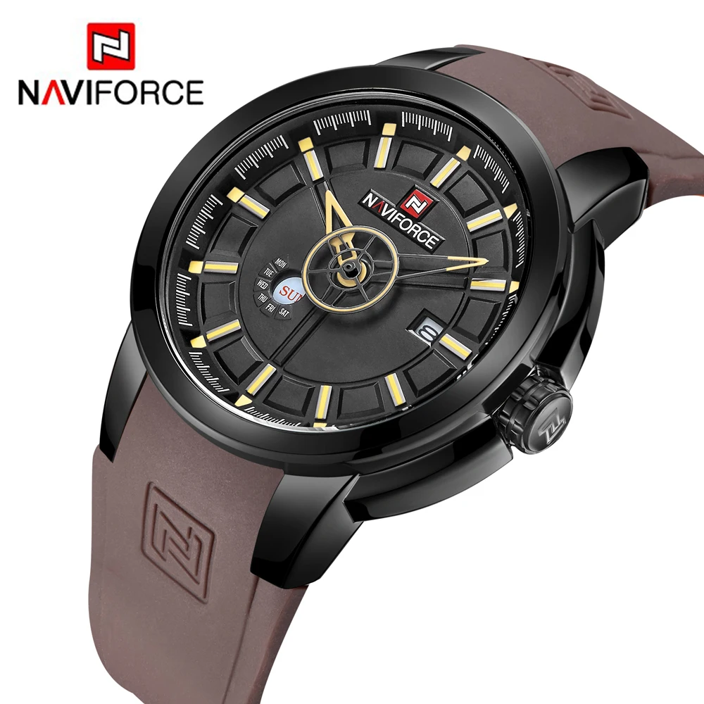 NAVIFORCE мужские часы Элитный бренд Спорт Военная Униформа для мужчин аналоговые