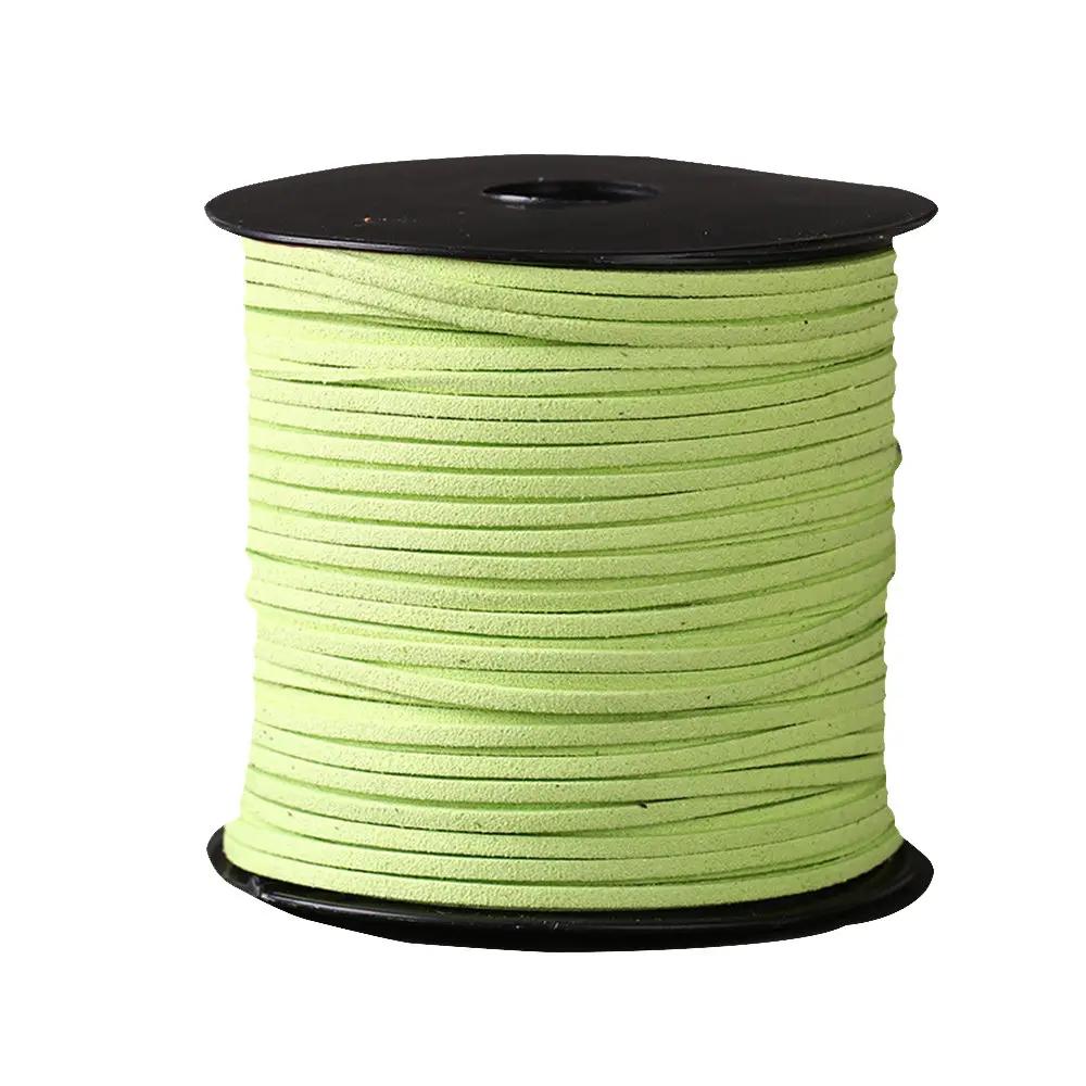 Fruit Green 100Yard шнур из искусственной замши бархат веревка кожа шнуры Кружева Одежда Обувь Браслеты из шнуров самодельные Украшения швейная ткань с кисточками и бахромой - Цвет: Fruit Green