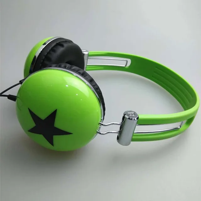 Black Star Style Headphone Spot Wired Headphones 3.5mm headphone for