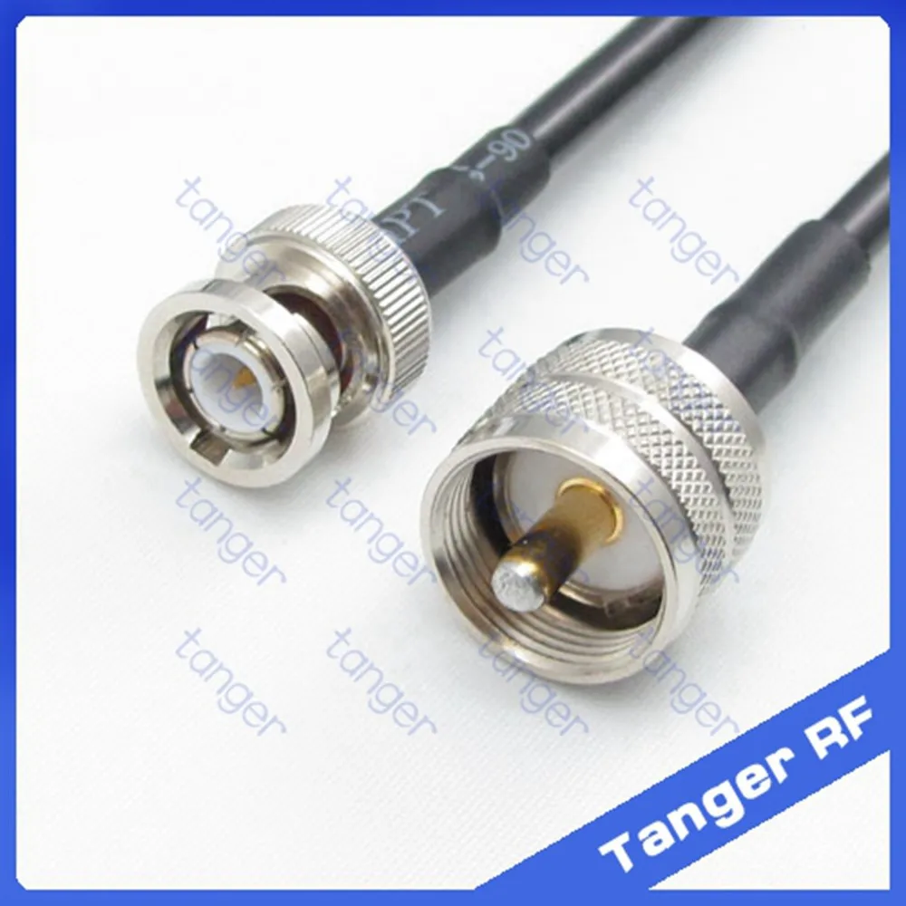 Лидер продаж BNC штекер к UHF штекеру PL259 прямой RF RG58 коаксиальный кабель Pigtail Jumper 20