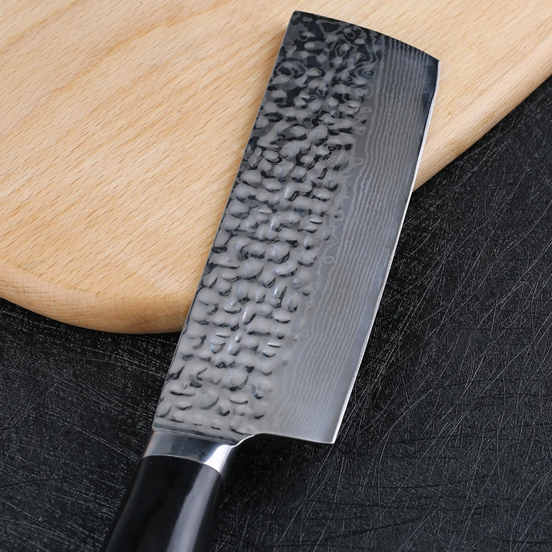 Кухонные Дамасские Ножи Santuko 6,5 дюймов японские ножи накири 7cr17 нож из нержавеющей стали для резки мяса овощей