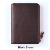 A6 Genuine leather notebook travelers journal zipper binder agenda planner organizer notebook vintage diary sketchbook