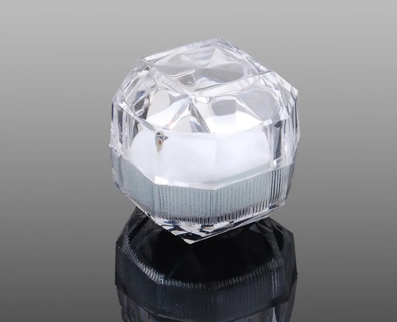 20pcs/lot Hot Sale Jewelry Package Ring Earring Box Acrylic Transparent Wedding Packaging Jewelry Box jewellery display boxes wholesale