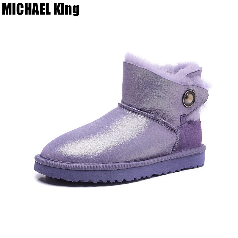 

2019 Hot Sale High Quality Women Snow Boots Winter Warm Boots Genuine Sheepskin Leather 100% Natural Fur Women Ankle Boots