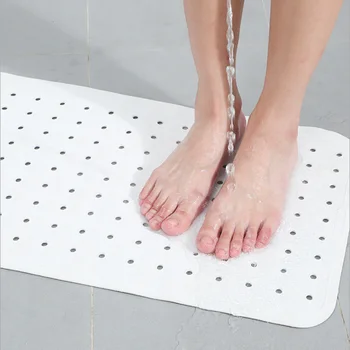 

White Rubber Bathroom Kids Non-slip Area Rugs Multipurpose Feet Mat Anti-Slip Kitchen Door Carpet Toilet Bath Tub Shower Rug Mat