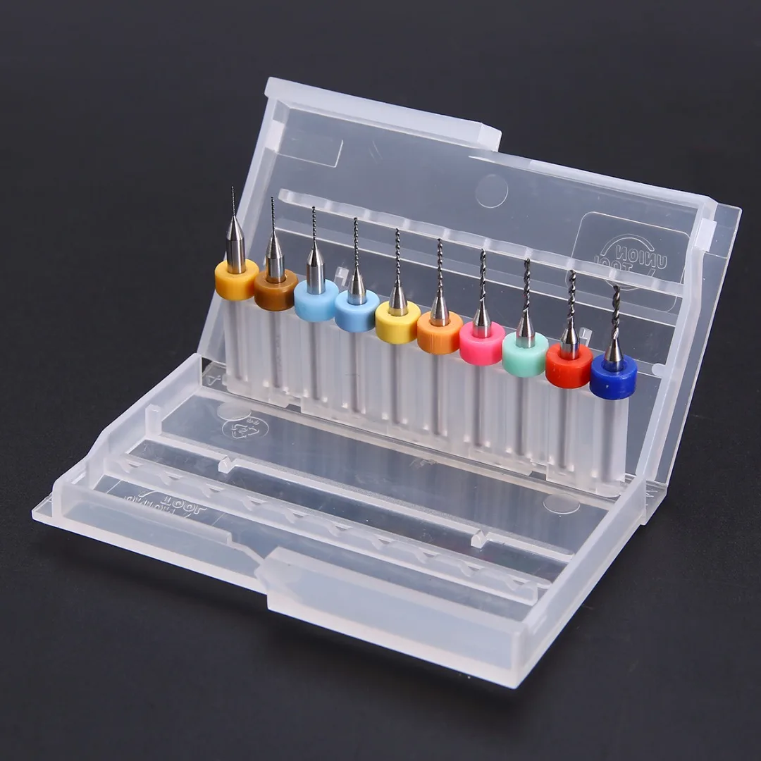 

10pcs Carbide Micro Drill Bits PCB Print Circuit Board Cutting Tools 0.3/0.4/0.5/0.6/0.7/0.8/0.9/1.0/1.1/1.2mm Mayitr