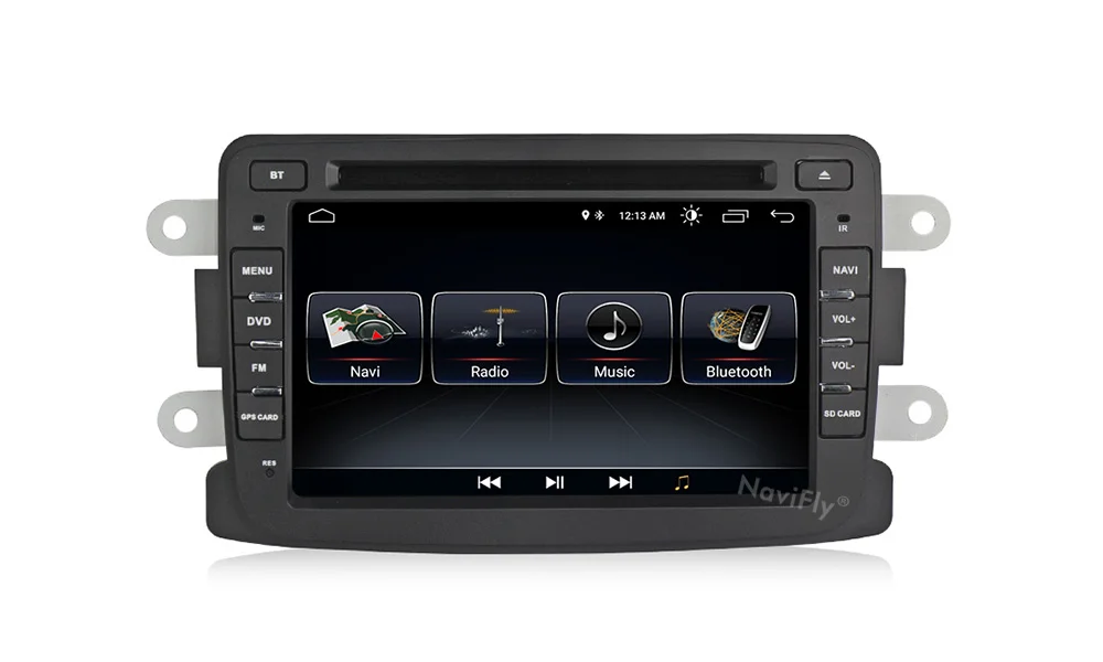 Discount NaviFly Android 8.1 car dvd for Lada Xray 2/Dacia/Duster/Logan/Sandero support wifi bluetooth gps navigation system 1