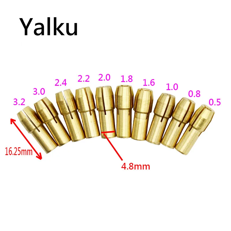 10 шт. Dremel мини-сверло патроны сверло адаптер патрона микро цанговый патрон сверла Yalku Электрические шлифовальные аксессуары инструмент