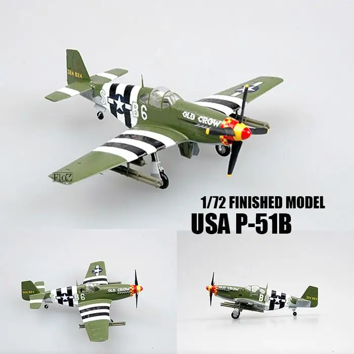 

USA P-51 B&C Captain Clarence Bud 1/72 aircraft finished plane Easy model