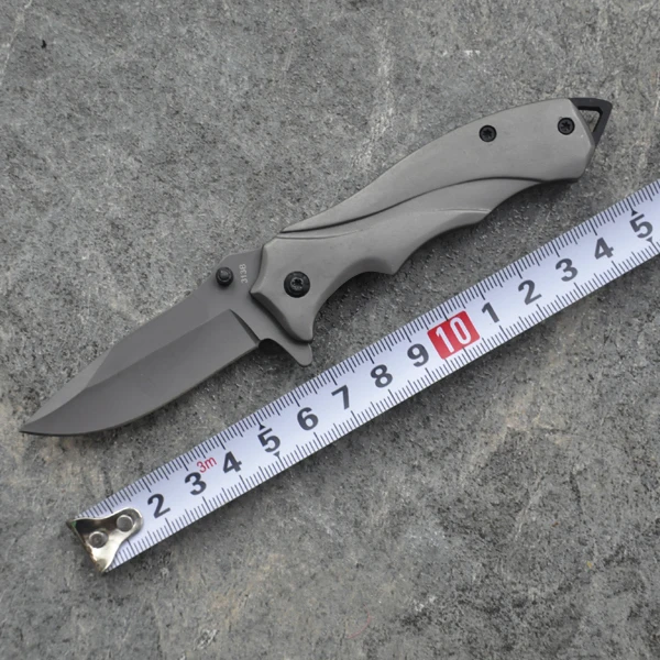 Top Quality! tactical Folding Knives 3CR13 Blade + steel handle Camping