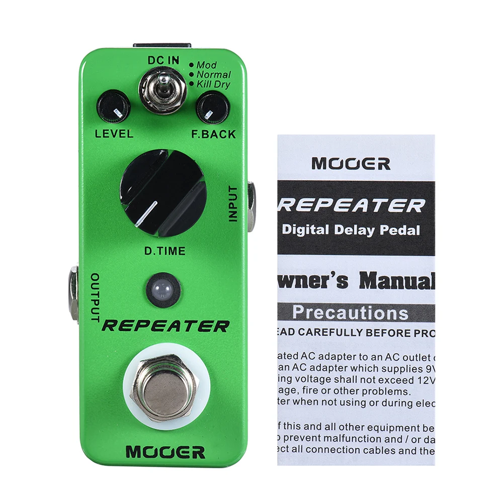 MOOER REPEATER Digital Delay Guitar Effect Pedal 3 Modes Electric Guitar  Pedal Full Metal Shell Guitar Parts & Accessories
