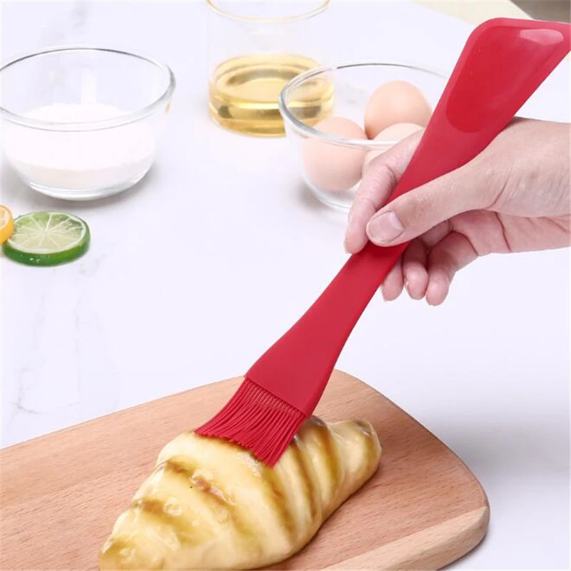  Double Head Food Garde Silicone Oil Brush Cream Scraper Double Head Non Stick Spatula And Brush Bak
