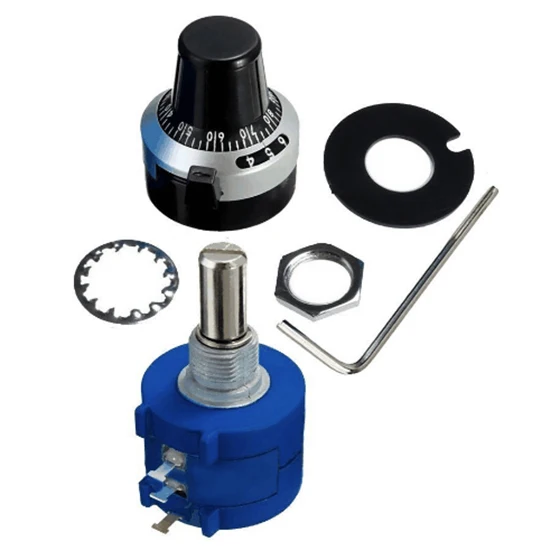 

3590S-2-501L 500ohm Resistor Ohm Rotary Wire wound Precision Potentiometer Pot with 10 Turn Counting Dial Rotary Knob the scale