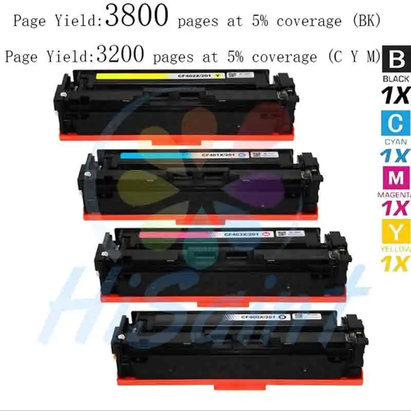 Hot 4pk Compatible for HP 201X - CF400X, CF401X, CF402X High Yield Toner Cartridge new for HP Color LaserJet Pro , printers sale Hot 4pk Compatible for HP 201X - CF400X, CF401X, CF402X High Yield Toner Cartridge new for HP Color LaserJet Pro , printers sale