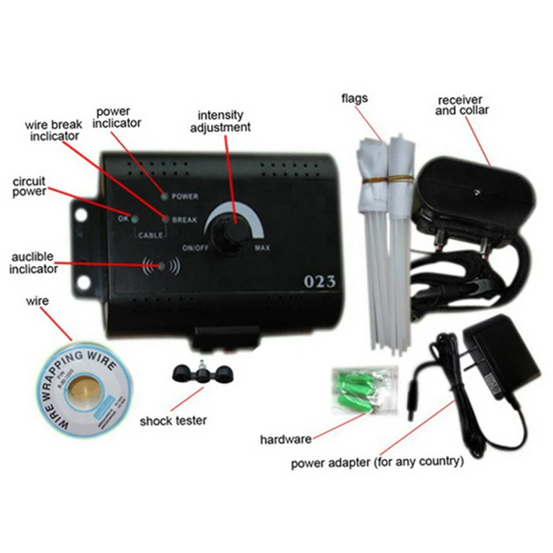 Safety In-ground Pet Dog Electric Fence With Chargable Dog Electronic Training Collar Invisible 023 Electric Dog Fence System8