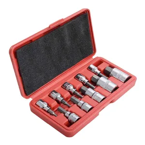 10PC Hex Bit Socket Set Metric Size 3/8" & 1/2" Drive Hex Key Allen Head Bit Socket Wrench Set Car Repair Tool Set CRV