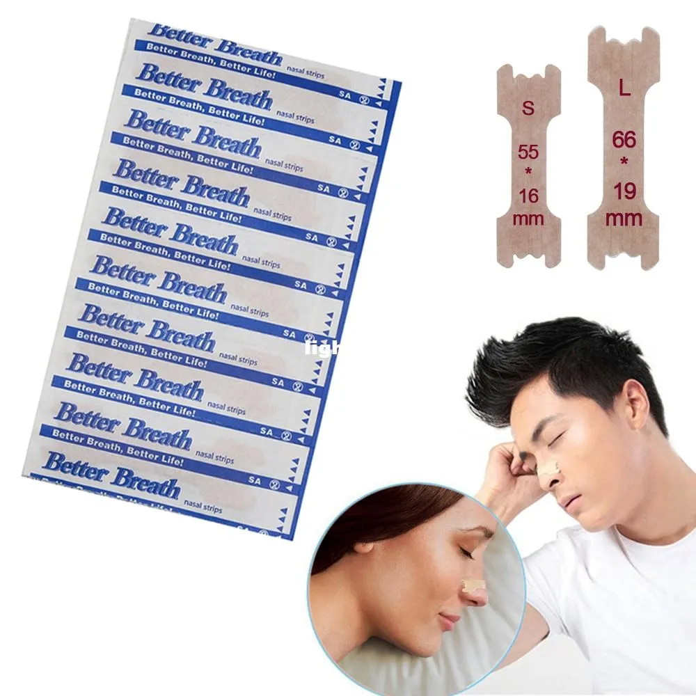 

200 pcs/lot Better breath Breathe Right Nasal Strips Anti Snoring Strips Sleep & Snoring Nasal Strips Sleep Better Health Care
