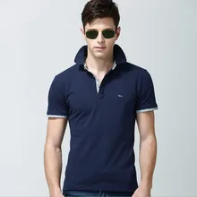 Новинка, летняя повседневная мужская рубашка поло, приталенная, хлопковая, с вышивкой, дышащая, мягкая, blaine, рубашки