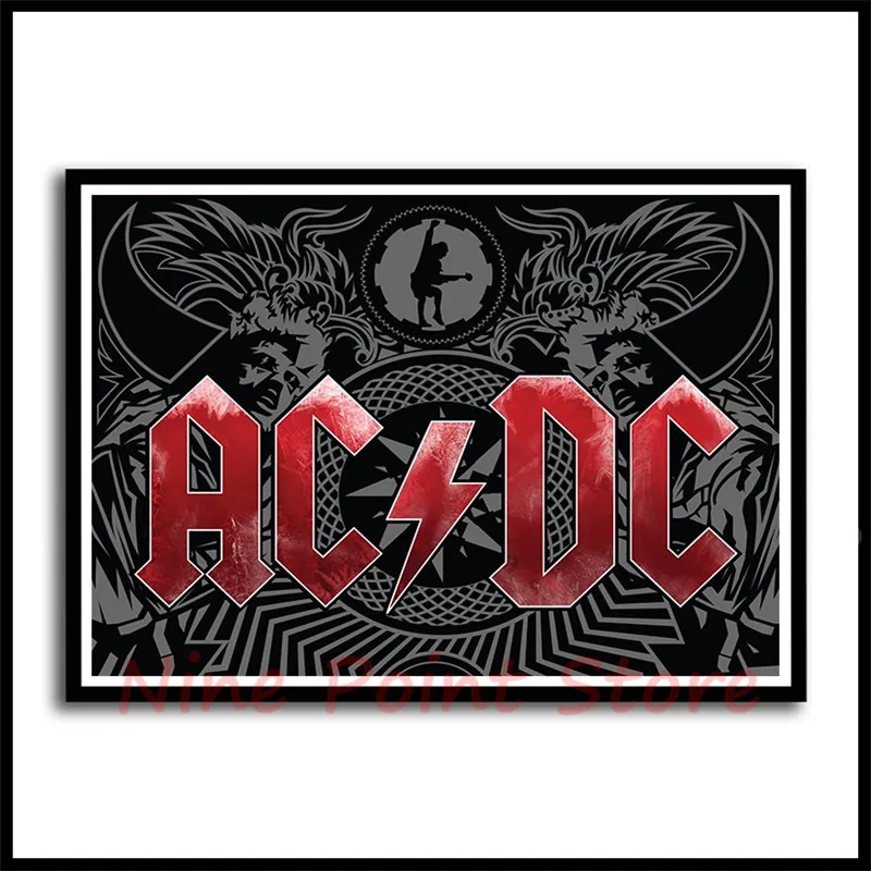 Acdc рок-группа Malcolm Angus бумага с покрытием плакаты домашнего интерьера декоративные настенные наклейки плакаты бескаркасные - Цвет: Кофе