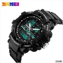 skmei digital watch high quality dual time watch men blue analog sports wristwatch